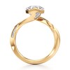 Thumbnail Image 2 of J'Lure Octagon Step-Cut Lab-Created Diamond Bypass Engagement Ring 2-1/6 ct tw 18K Yellow Gold