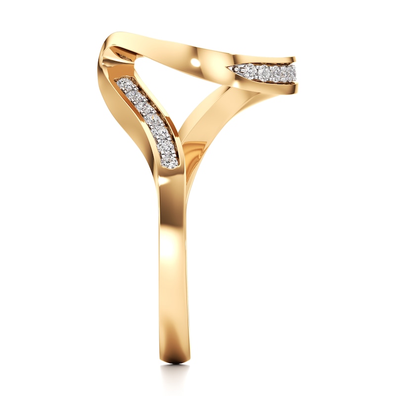 Main Image 3 of J'Lure Lab-Grown Diamond Contour Wedding Band 1/5 ct tw 18K Yellow Gold