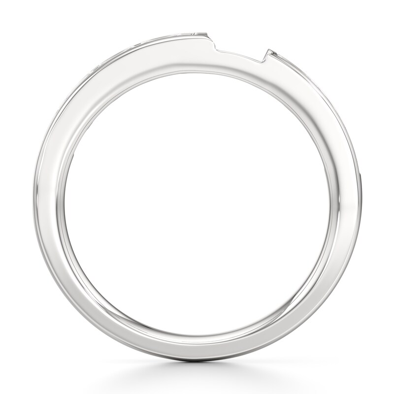 Main Image 2 of J'Lure Baguette-Cut Lab-Grown Diamond Contour Wedding Band 1/3 ct tw 18K White Gold