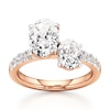Thumbnail Image 1 of J'Lure Oval Step-Cut Two-Stone Lab-Grown Diamond Engagement Ring 3-1/3 ct tw 18K Rose Gold
