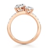 Thumbnail Image 2 of J'Lure Oval Step-Cut Two-Stone Lab-Grown Diamond Engagement Ring 3-1/3 ct tw 18K Rose Gold