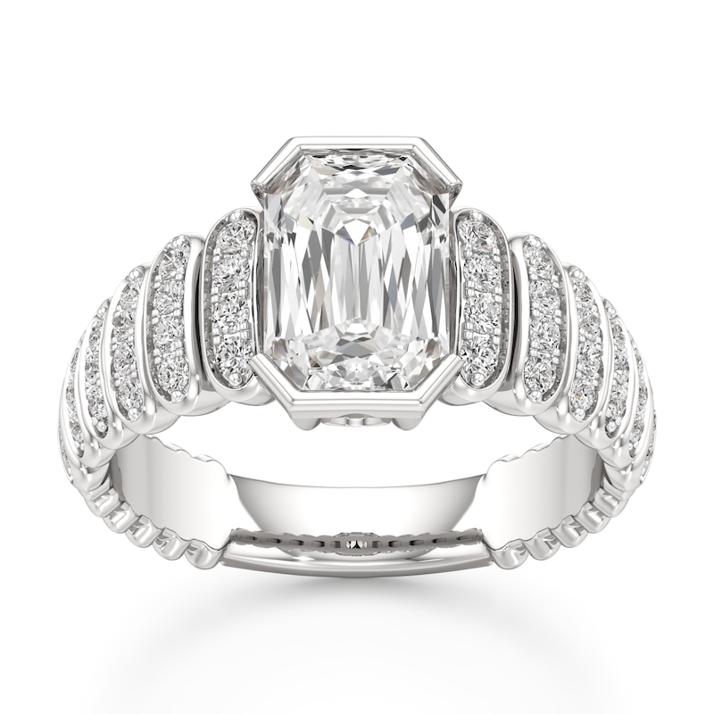 Main Image 1 of J'Lure Imperial-Emerald Step-Cut Lab-Grown Diamond Engagement Ring 2-3/8 ct tw 18K White Gold