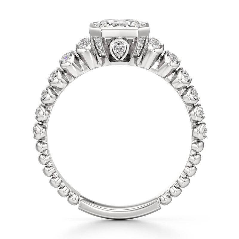 Main Image 2 of J'Lure Imperial-Emerald Step-Cut Lab-Grown Diamond Engagement Ring 2-3/8 ct tw 18K White Gold