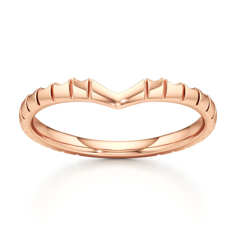 Main Image 1 of J'Lure Contour Wedding Band 18K Rose Gold