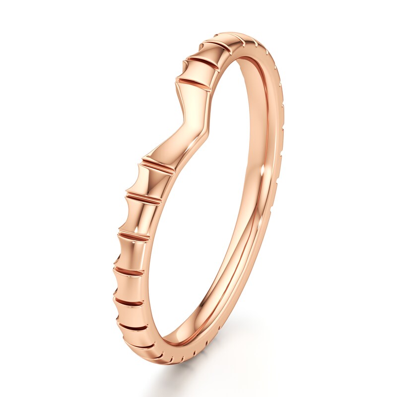 Main Image 4 of J'Lure Contour Wedding Band 18K Rose Gold