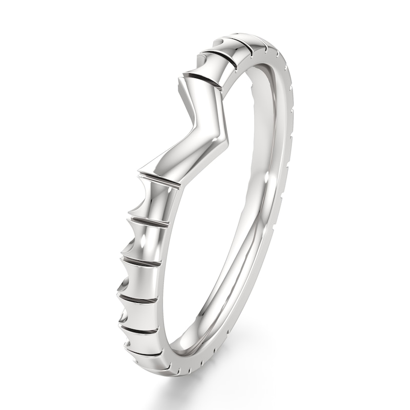 Main Image 4 of J'Lure Contour Wedding Band 18K White Gold