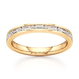 J'Lure Baguette & Round-Cut Lab-Grown Diamond Wedding Band 3/8 ct tw 18K Yellow Gold