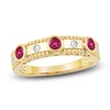 Thumbnail Image 1 of Round-Cut Natural Ruby Ring 1/20 ct tw 14K Yellow Gold