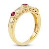 Thumbnail Image 2 of Round-Cut Natural Ruby Ring 1/20 ct tw 14K Yellow Gold