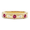 Thumbnail Image 3 of Round-Cut Natural Ruby Ring 1/20 ct tw 14K Yellow Gold