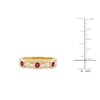 Thumbnail Image 4 of Round-Cut Natural Ruby Ring 1/20 ct tw 14K Yellow Gold