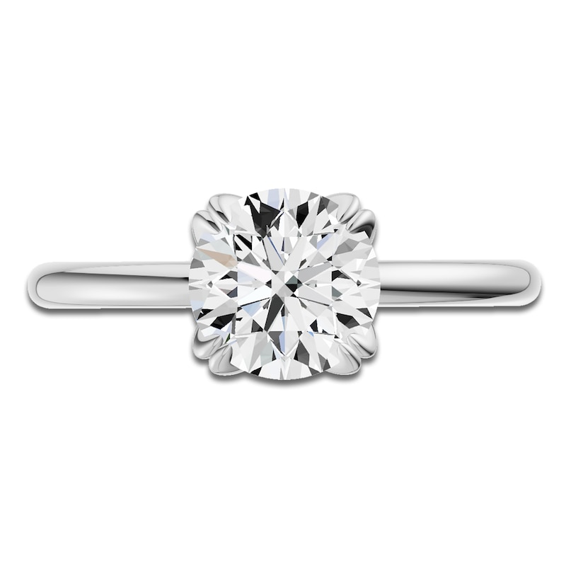 Main Image 3 of Certified Round-Cut Diamond Solitaire Engagement Ring 2 ct tw 18K White Gold (SI2/G)