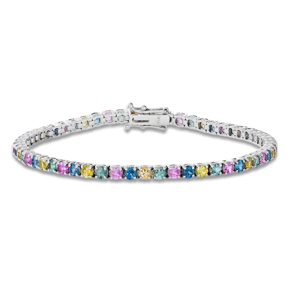 Le Vian Montana Sapphire Ombré, Pink Sapphire & Yellow Sapphire Bracelet 14K Vanilla Gold 7.25"