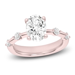 Oval-Cut Lab-Grown Diamond Engagement Ring 2-1/4 ct tw 14K Rose Gold