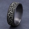 Thumbnail Image 4 of Men's Bee Comfort-Fit Wedding Band Tantalum & 14K White Gold 7.5mm