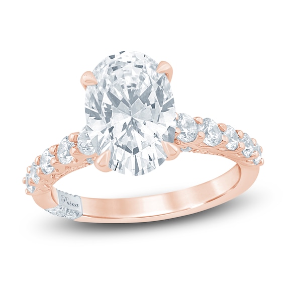 Pnina Tornai Oval-Cut Lab-Grown Diamond Engagement Ring 3-3/4 ct tw 14K Rose Gold
