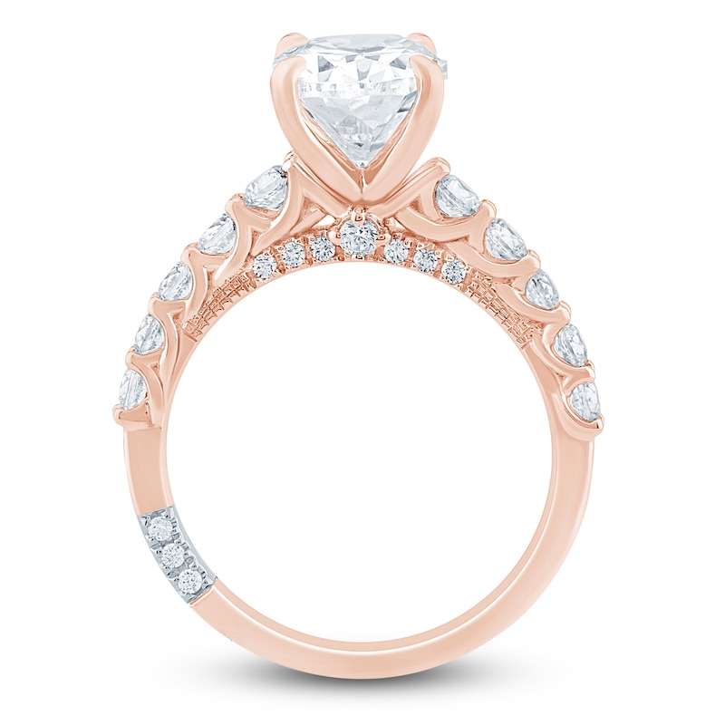 Main Image 4 of Pnina Tornai Oval-Cut Lab-Grown Diamond Engagement Ring 3-3/4 ct tw 14K Rose Gold