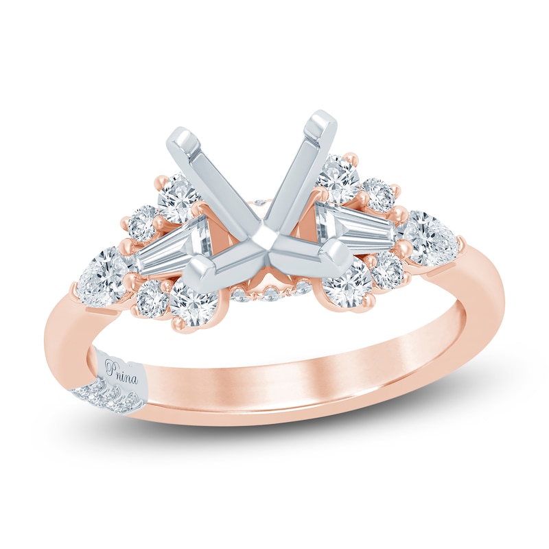 Main Image 1 of Pnina Tornai Lab-Grown Diamond Engagement Ring Setting 5/8 ct tw 14K Rose Gold