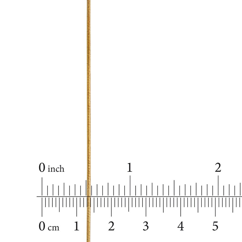 Main Image 4 of Diamond-Cut Snake Chain Necklace 0.7mm Solid 10K Yellow Gold 18"