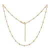 Thumbnail Image 1 of Diamond-Cut Cable Chain Station Necklace Solid 10K Yellow Gold 18"