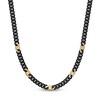 Thumbnail Image 1 of Men's Curb Chain Necklace 8mm Black & Yellow Ion-Plated Stainless Steel 20"
