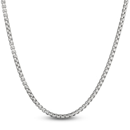 Box Chain Necklace 5.3mm Solid Sterling Silver 22"
