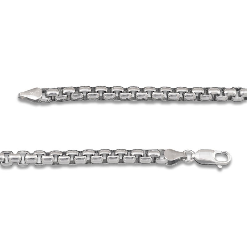Main Image 3 of Box Chain Necklace 5.3mm Solid Sterling Silver 22"
