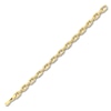 Thumbnail Image 2 of Men's White Lab-Created Sapphire Link Bracelet Yellow Ion-Plated Stainless Steel 8.5"