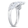 Thumbnail Image 2 of Marquise & Round-Cut Lab-Grown Diamond Contour Anniversary Ring 1 ct tw 14K White Gold