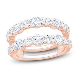 Oval & Round-Cut Lab-Grown Diamond Enhancer Ring 2 ct tw 14K Rose Gold