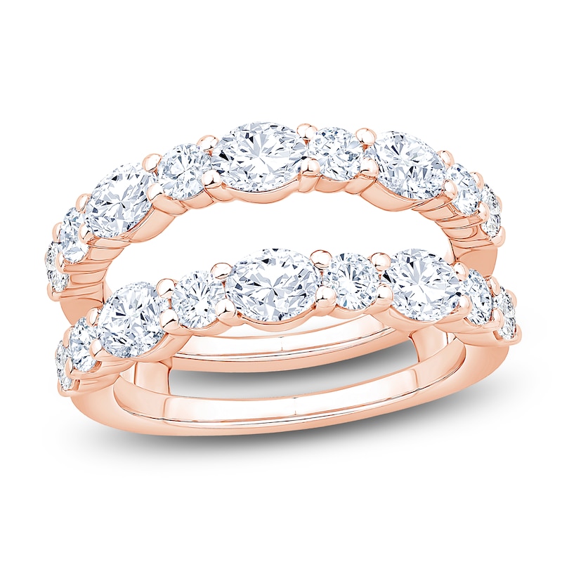 Main Image 1 of Oval & Round-Cut Lab-Grown Diamond Enhancer Ring 2 ct tw 14K Rose Gold