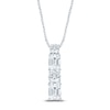 Thumbnail Image 1 of Pnina Tornai Round & Emerald-Cut Lab-Grown Diamond Vertical Drop Necklace 2 ct tw 14K White Gold