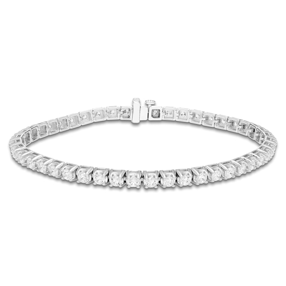 Jared Signature Men's Lab-Grown Diamond Tennis Bracelet 6 ct tw 14K White Gold 8.5"