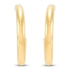 Thumbnail Image 3 of Hollow Tube J-Hoop Earrings 10K Yellow Gold 35mm
