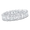 Thumbnail Image 1 of Certified Emerald-Cut Diamond Eternity Band 3-5/8 to 4-5/8 ct tw Platinum