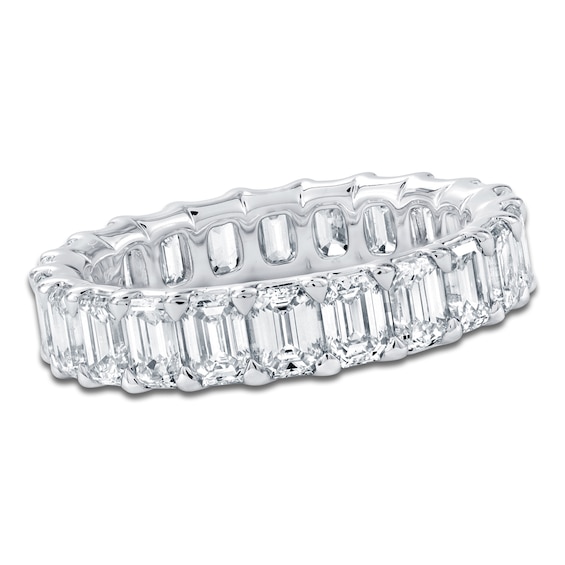 Chosen Certified Emerald-Cut Diamond Eternity Band 3-5/8 to 4-5/8 ct tw Platinum