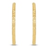 Thumbnail Image 3 of Hollow Diamond-Cut J-Hoop Earrings 10K Yellow Gold 35mm