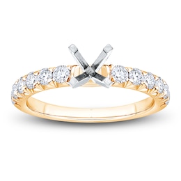 Certified Diamond Engagement Ring Setting 3/4 ct tw 14K Yellow Gold
