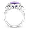 Thumbnail Image 4 of Fancy-Cut Amethyst Ring Sterling Silver
