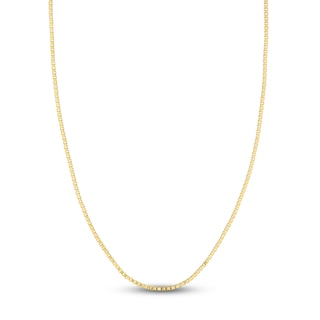 Box Chain Necklace 2mm Solid 14K Yellow Gold 20"