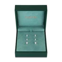 Jared Signature Certified Lab-Grown Diamond Solitaire Stud Earrings Boxed Set 2 ct tw 14K White Gold (VS2/F)