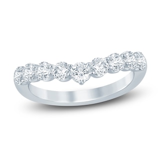 Lab-Grown Diamond Contour Anniversary Ring 1 ct tw 14K White Gold