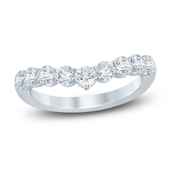Lab-Grown Diamond Contour Wedding Band 1 ct tw 14K White Gold