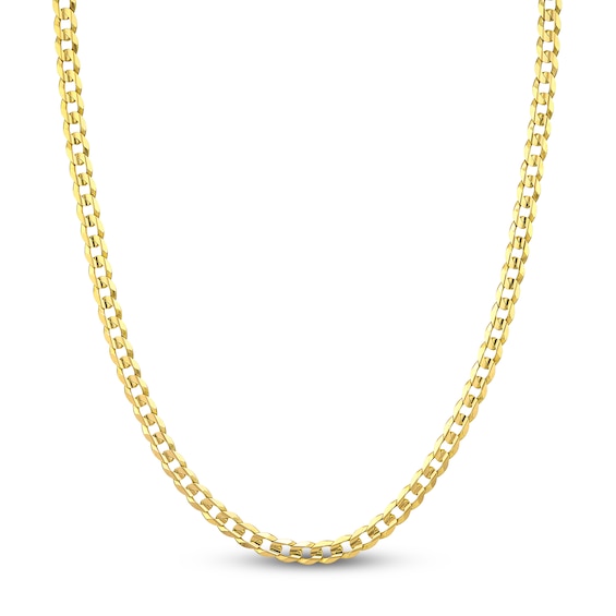 Curb Chain Necklace 5.7mm Solid 10K Yellow Gold 24"