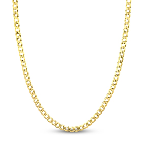 Curb Chain Necklace 5.7mm Solid 10K Yellow Gold 20"