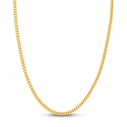 Franco Chain Necklace 3.4mm Semi-Solid 14K Yellow Gold 22"