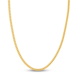 Franco Chain Necklace 3.4mm Semi-Solid 14K Yellow Gold 20"