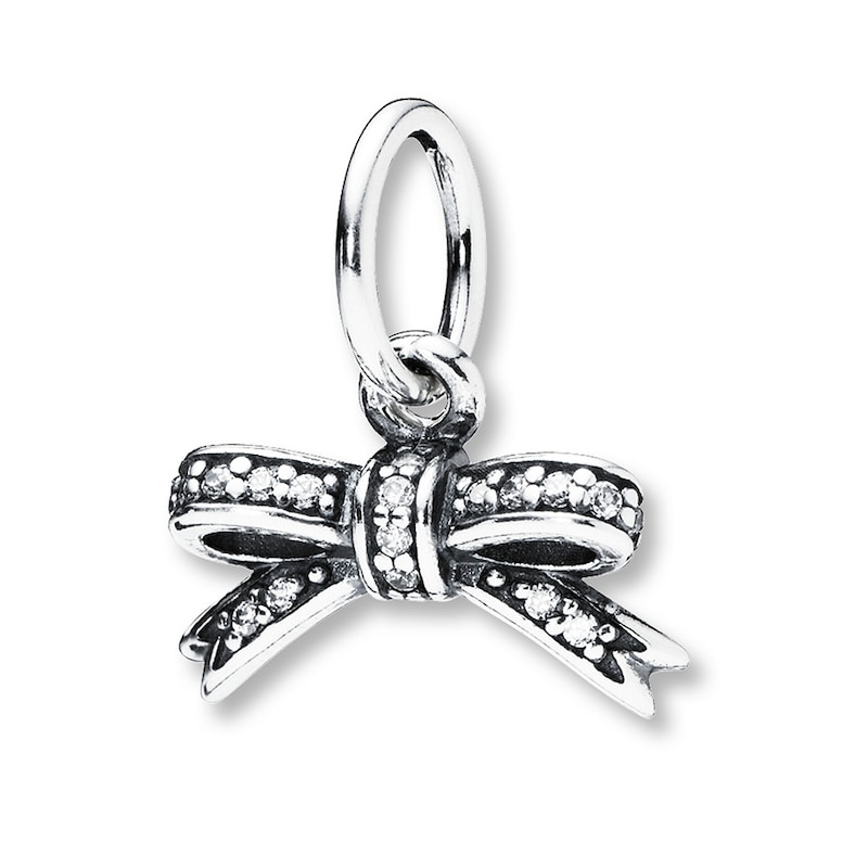 Main Image 1 of PANDORA Pendant Sparkling Bow Sterling Silver