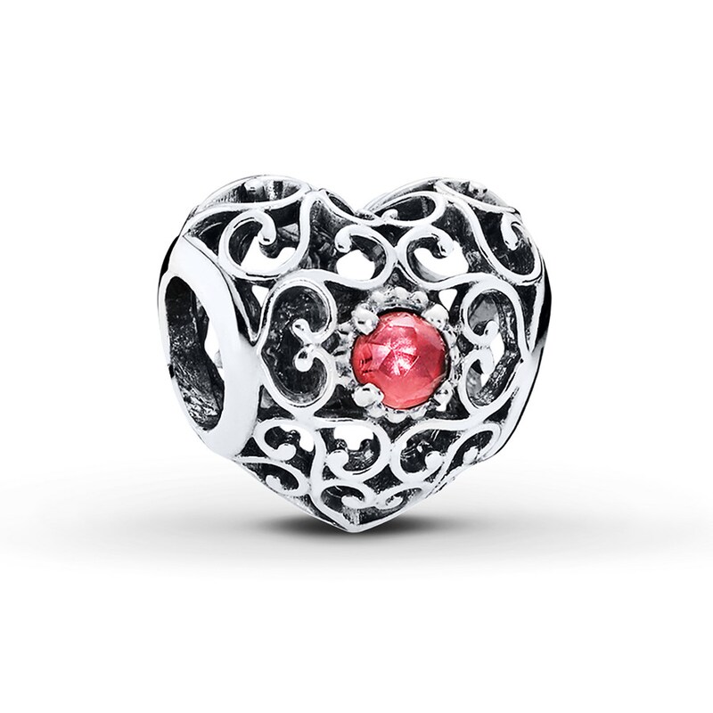Garnet Silver Heart Bracelet Romantic Gift Red Gemstone January Birthday