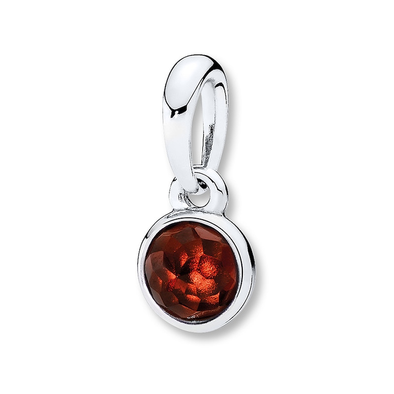 Main Image 1 of PANDORA Necklace Charm January Droplet Sterling Silver